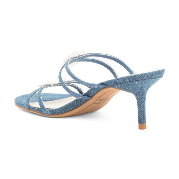 DOLCE VITA Denim Blue Bete Heeled Sandals - Picture 2 of 3